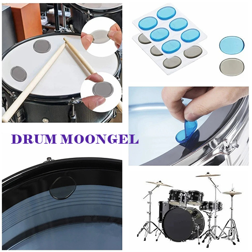 Drum Mute Pad Transparent Silicone Jazz Snare Drum Muffler - Moon Gel